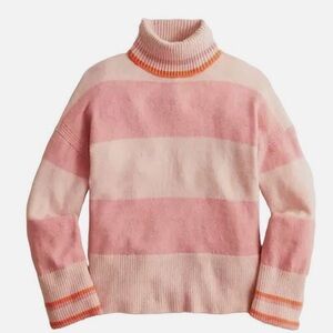 J.Crew Pink Stripe Sweater Turtleneck Size XXS